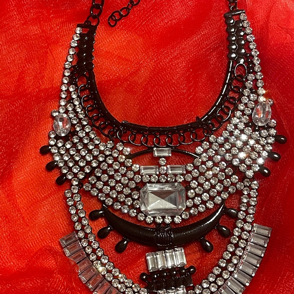 Black and silver necklace